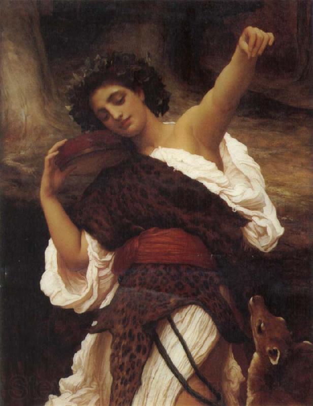 Frederick Leighton The Tambourine Player Germany oil painting art